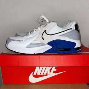 NEW MEN'S NIKE AIR MAX EXCEE (CD4165 115) SIZE 11.5 WHITE/BLACK-DARK ROYAL BLUE